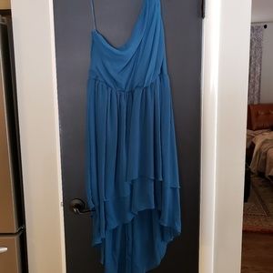 NWT Deep Teal chiffon asymetrical formal dress